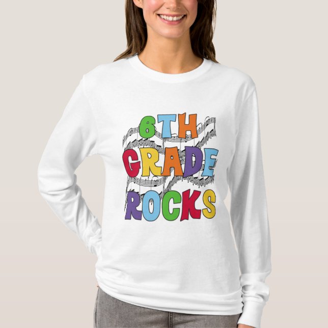 Mehrfarben6. Grad schaukelt T-Shirts und Geschenke (Vorderseite)