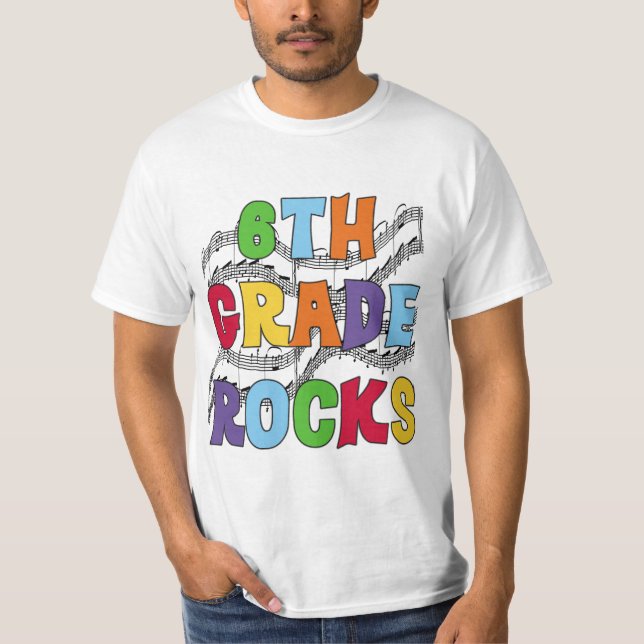 Mehrfarben6. Grad schaukelt T-Shirts und Geschenke (Vorderseite)
