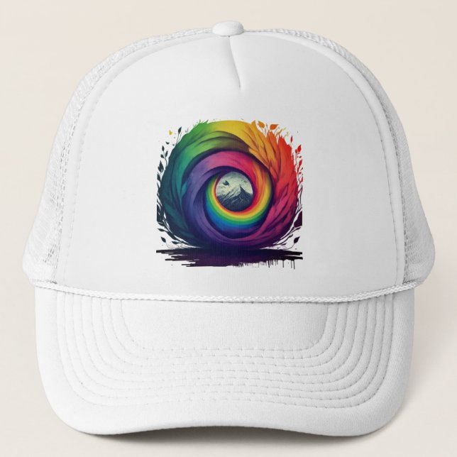 MEHRFARBENE DESIGN TRUCKERKAPPE (Vorderseite)