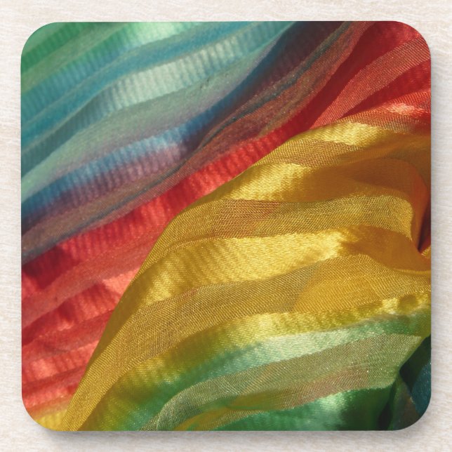 Mehrfarbengewebe Rainbow Getränkeuntersetzer (Vorderseite)