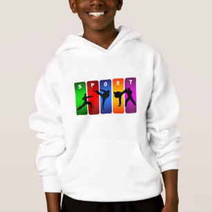 Mehrfarbenkarate-Emblem Hoodie