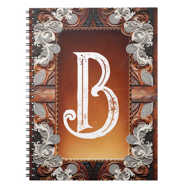 Mehrfarbenleder und elegante Spitzen Rustikale Hoc Notizblock (Vorderseite)