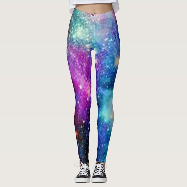 MehrfarbenLeggings des kosmischen Leggings (Vorderseite)