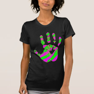 MehrfarbenneonHandprint T-Shirt