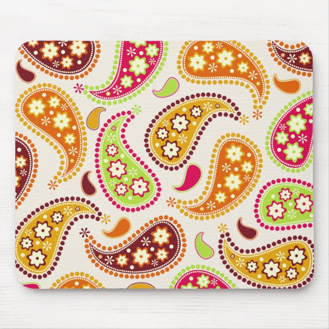 Mehrfarbenpaisley Mousepad (Vorne)