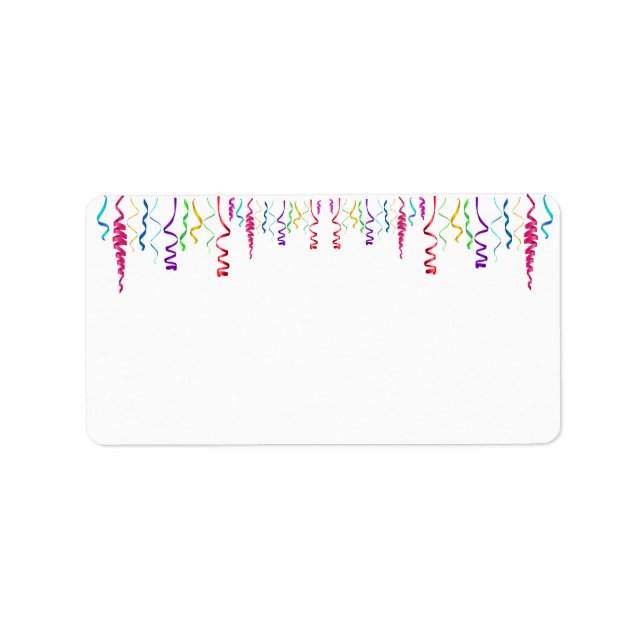 Mehrfarbenstämmer Adressaufkleber (Vorne)