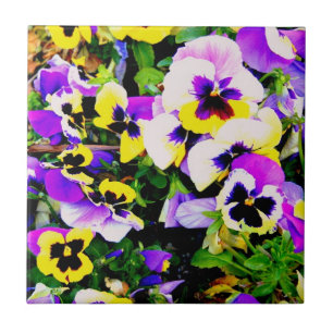 MehrfarbenStiefmütterchenfliese Fliese