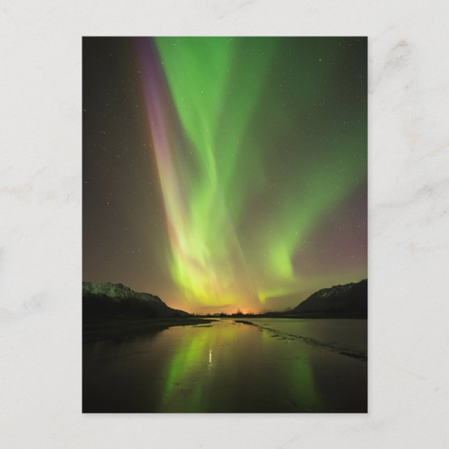 mehrfarbig Aurora Postkarte (Vorderseite)
