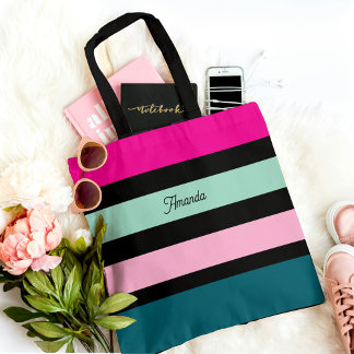 Mehrfarbig gestreifter Hübscher Minimal Tasche