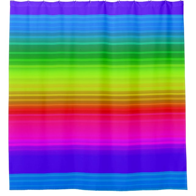 mehrfarbig, Regenbogen Duschvorhang (Vorderseite)