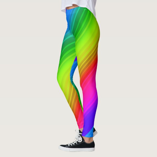mehrfarbig, Regenbogen Leggings (Links)