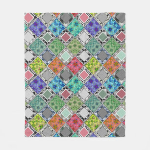 mehrfarbig , rustikal , Patchwork , Patchwork , Pa Fleecedecke