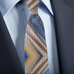 Mehrfarbig Zig Zag Pattern Necktie Krawatte