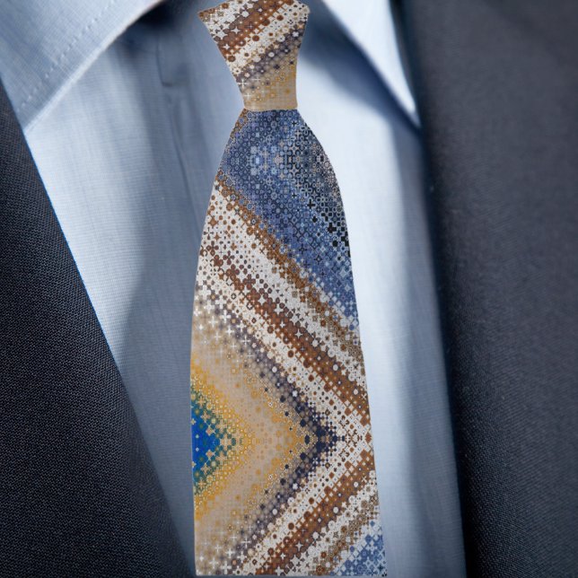 Mehrfarbig Zig Zag Pattern Necktie Krawatte (Von Creator hochgeladen)