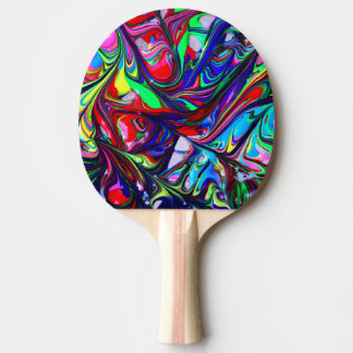 mehrfarbige Abstrakte Artwork Tischtennis Schläger