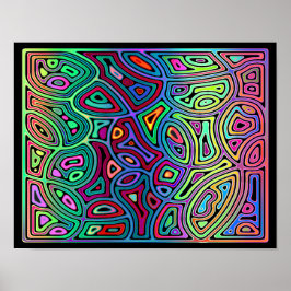 mehrfarbige abstrakte Formen Poster