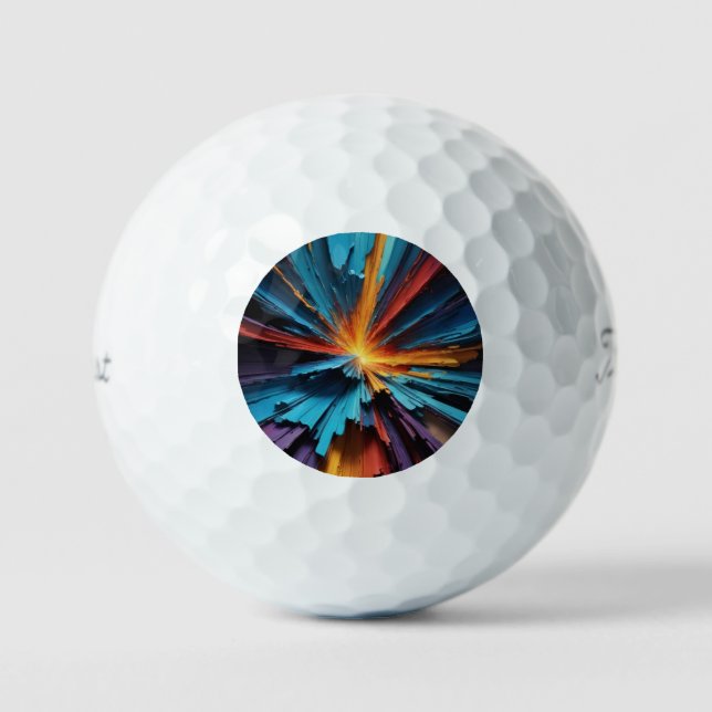 Mehrfarbige Abstrakte Golfbälle (Vorderseite)