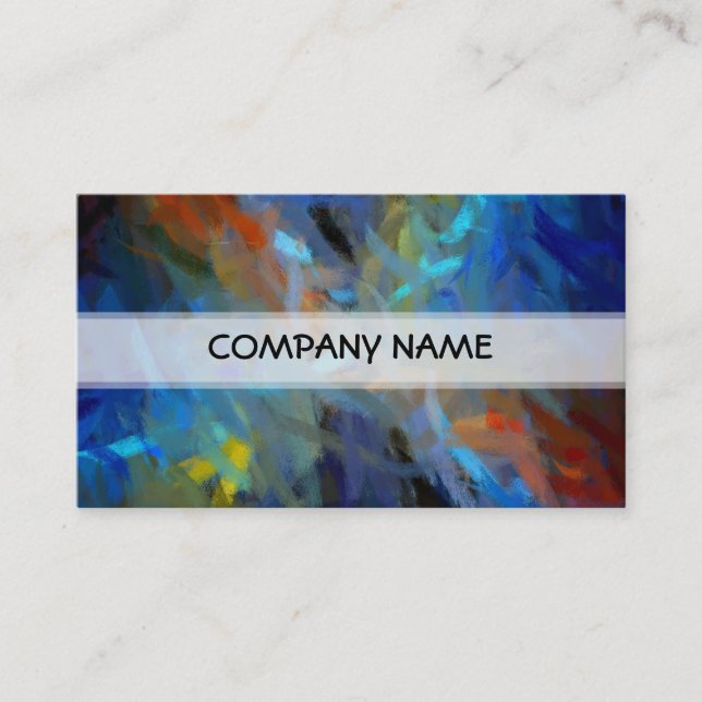 Mehrfarbige Abstrakte Kunstmalerei Visitenkarte (Vorderseite)