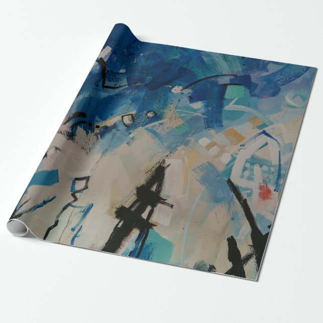 mehrfarbige abstrakte Wand Geschenkpapier (Ungerollt)