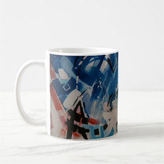 mehrfarbige abstrakte Wand Kaffeetasse