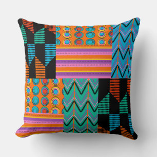 Mehrfarbige afrikanische Azteken-Designer-Kissen Kissen