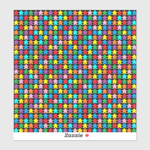 mehrfarbige Äpfel Aufkleber