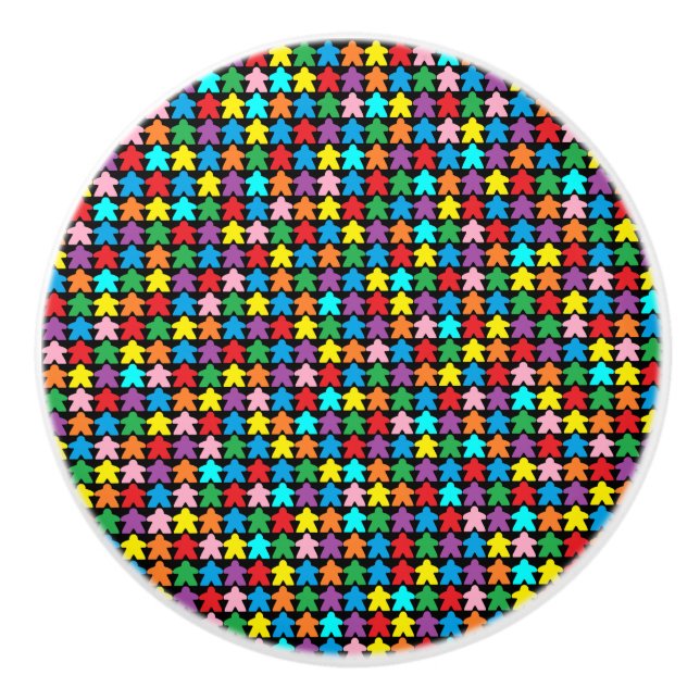 Mehrfarbige Äpfel Keramikknauf (Vorderseite)