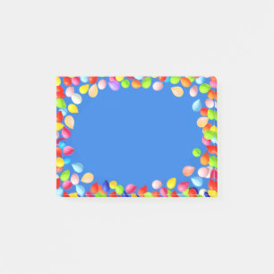 Mehrfarbige Ballons auf Himmelblau Post-it Klebezettel