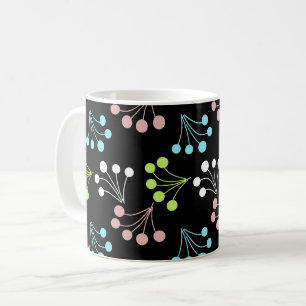 Mehrfarbige Beeren, einfaches Muster Retro-60 Kaffeetasse