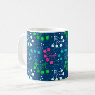Mehrfarbige Beerenstromretro 60er Kaffeetasse