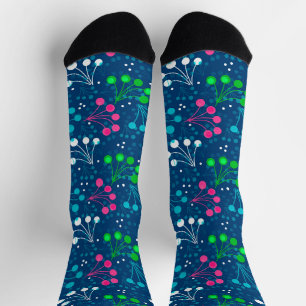 Mehrfarbige Beerenstromretro 60er Socken