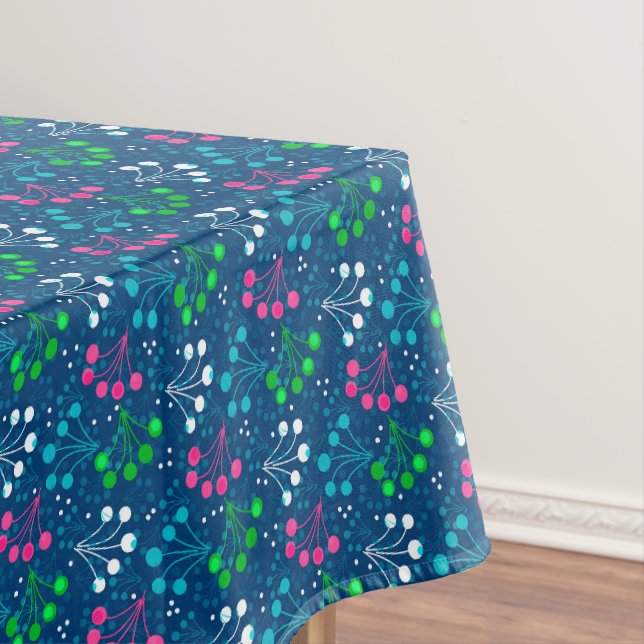Mehrfarbige Beerenstromretro 60er Tischdecke (Beispiel)