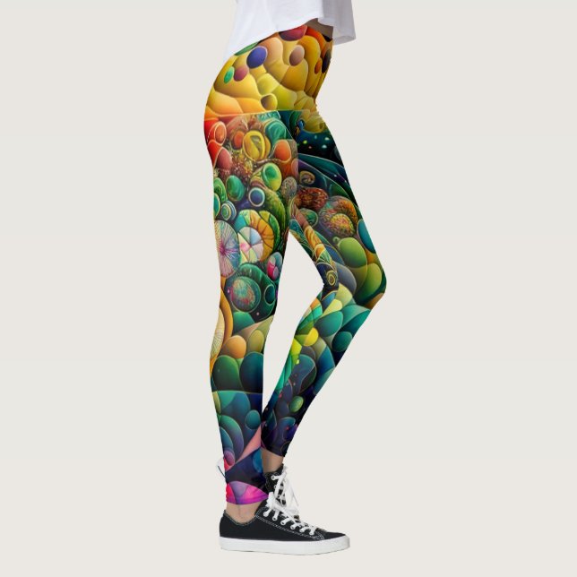 mehrfarbige Blase Leggings (Rechts)