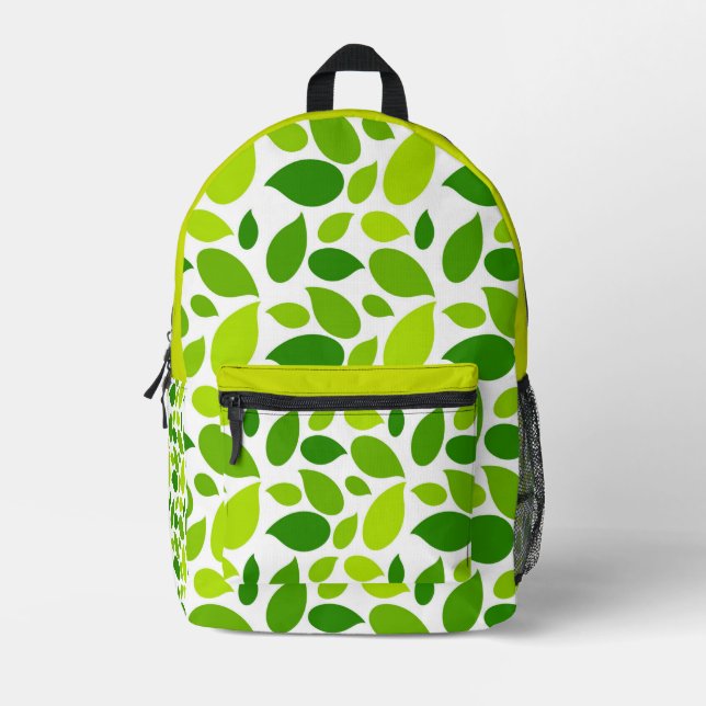 Mehrfarbige Blätter Muster Rucksack (Vorderseite)