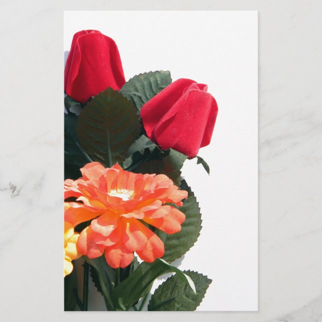 mehrfarbige Blume Briefpapier (Vorderseite)
