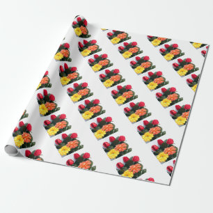 mehrfarbige Blume Geschenkpapier