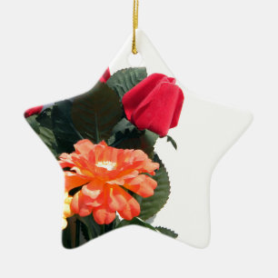 mehrfarbige Blume Keramik Ornament