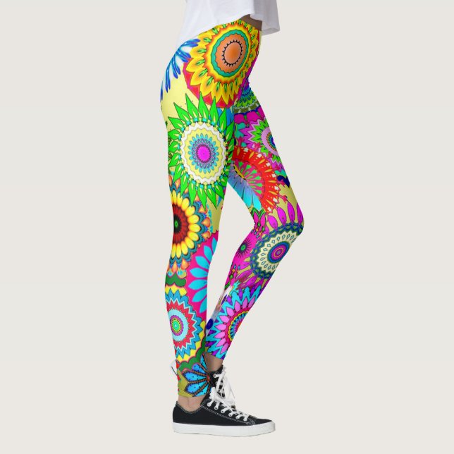 Mehrfarbige Blume/Leggine Leggings (Rechts)