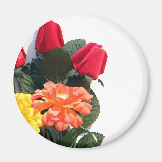 mehrfarbige Blume Magnet (Vorne)