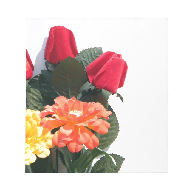 mehrfarbige Blume Notizblock (Vorderseite)