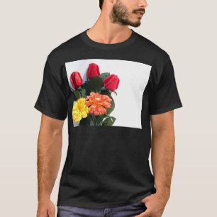 mehrfarbige Blume T-Shirt