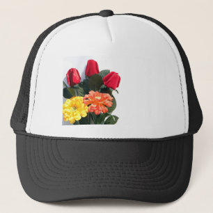 mehrfarbige Blume Truckerkappe