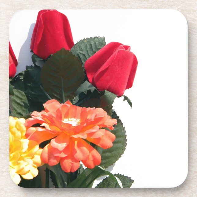 mehrfarbige Blume Untersetzer (Vorderseite)
