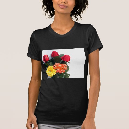 Mehrfarbige Blumen T-Shirt