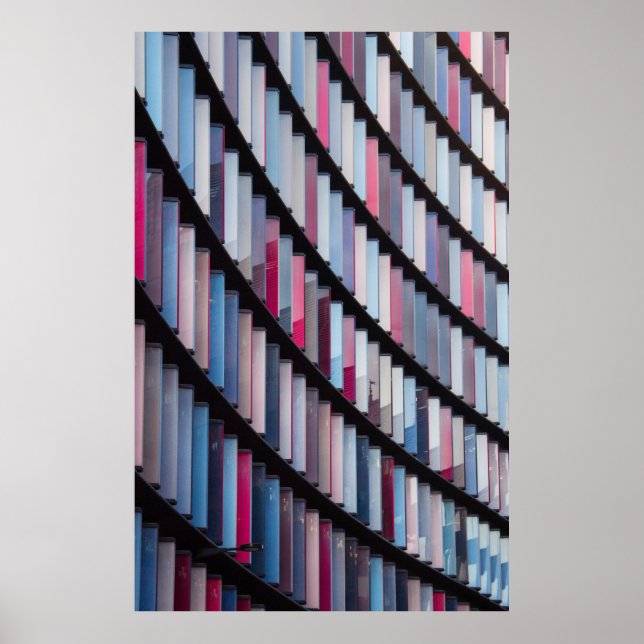 mehrfarbige Bücher im Rack Poster (Vorne)