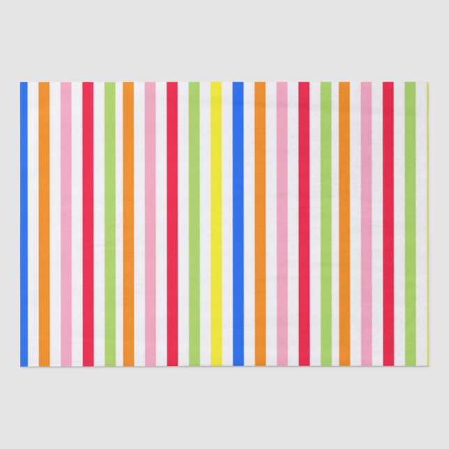 Mehrfarbige Candy Stripes Seidenpapier (Vorderseite)
