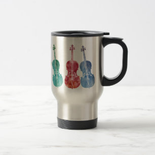 Mehrfarbige Cellos Reisebecher