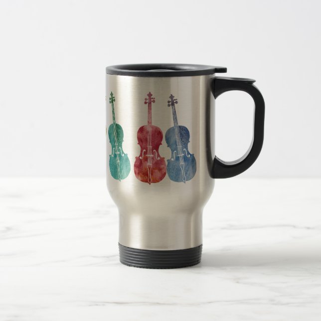 Mehrfarbige Cellos Reisebecher (Rechts)