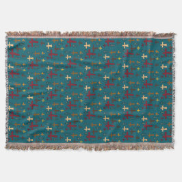 Mehrfarbige christliche Kreuze Muster Decke