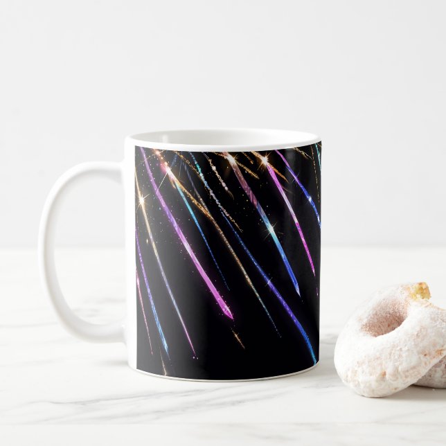 Mehrfarbige Commit Streaks Kaffeetasse (Mit Donut)